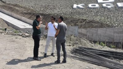 Balıkesir’in Gönen ilçesinde yapımı devam eden Koçbayır Göleti’nde incelemelerde bulunuldu.
