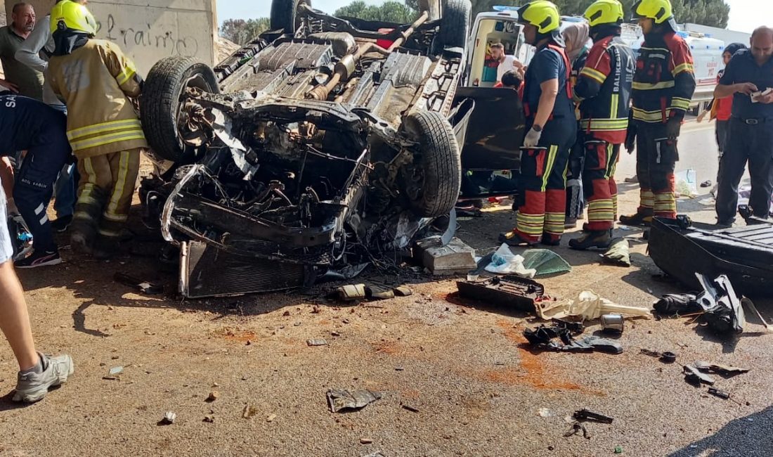 Balıkesir’in Bandırma ilçesinde, Bandırma-Çanakkale karayolu Gönen yol ayrımında trafik kazası