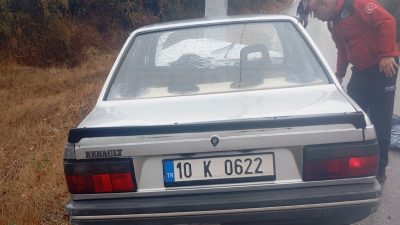 Balıkesir’in Susurluk ilçesi Buzağılık Mahallesi’nde meydana gelen trafik kazasında 1