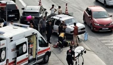 Balıkesir’de şehir içi trafiğinin yoğun olarak seyrettiği cadde üzerinde zincirleme
