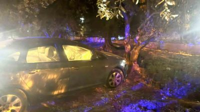 Erdek’te kontrolden çıkan otomobil zeytin bahçesine girdi. Kazada 1 kişi