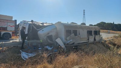 Balıkesir’in Susurluk ilçesi Yeniköy Mahallesi girişinde meydana gelen tek taraflı