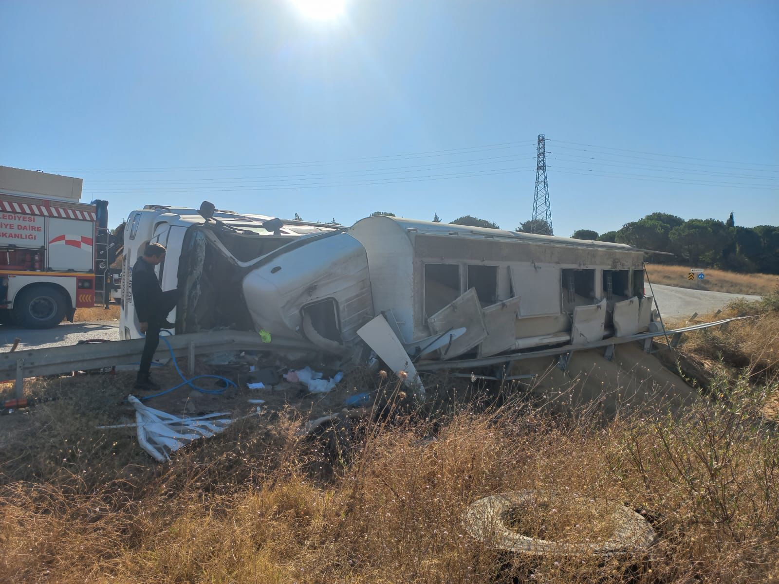 Balıkesir’in Susurluk ilçesi Yeniköy Mahallesi girişinde meydana gelen tek taraflı