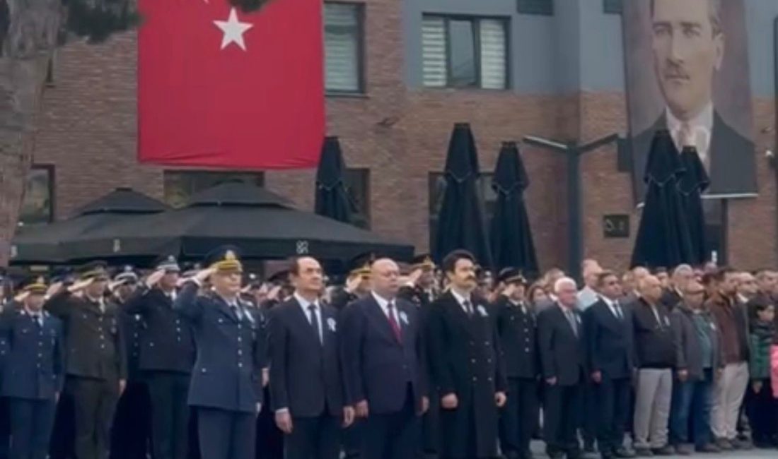Balıkesir’in Gönen ilçesinde 10 Kasım Atatürk’ü Anma Töreni sabah saat