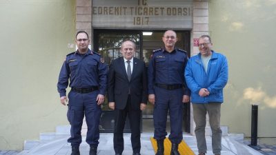 Balıkesir İl Jandarma Komutanı Jandarma Albay Murat Özer ve Edremit