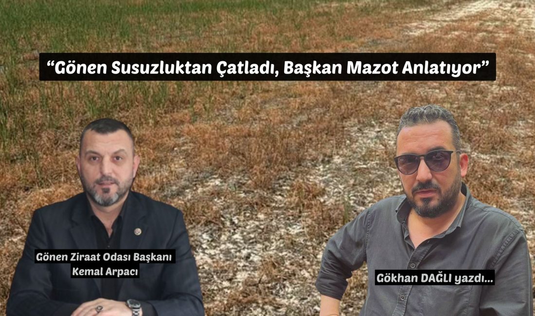 Gönen’de tarlalar çatırtıyla kururken, su kanalları aylar öncesinden alarm verirken,