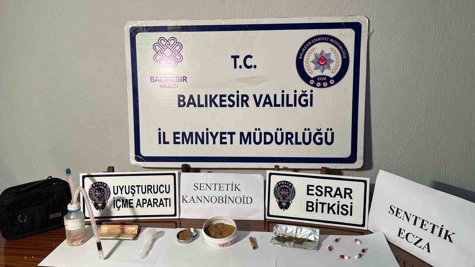 Balıkesir’in Gönen ilçesinde polis ekiplerince uyuşturucu madde imal, ticaret ve
