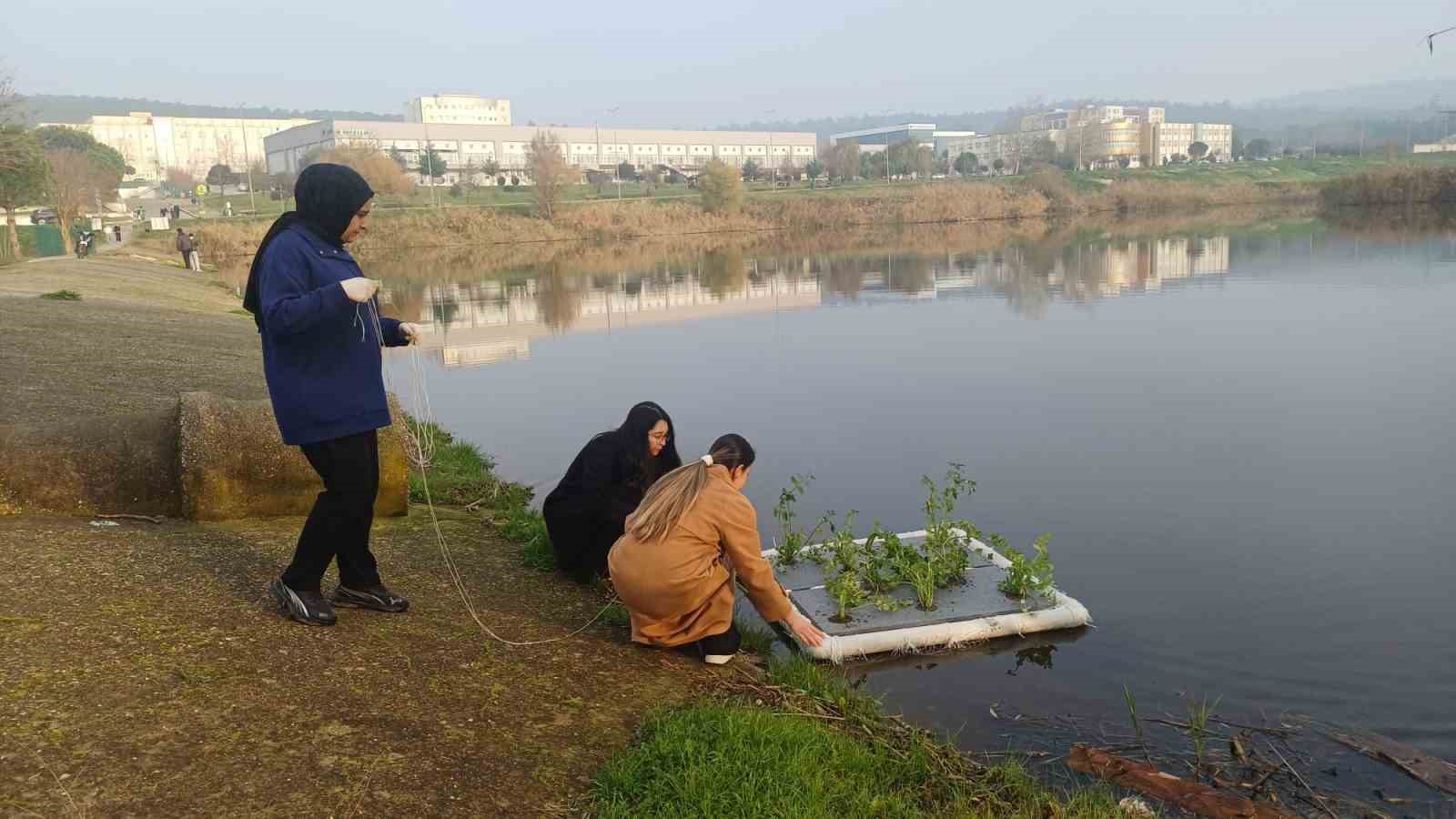 Balıkesir’de su kirliliğine bitkisel çözüm olarak, "Yüzen Bitki Adacıklarıyla Su