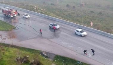 Balıkesir’de inşaata cam götürmek üzere yüklediği cam yüklü panellerin yokuş
