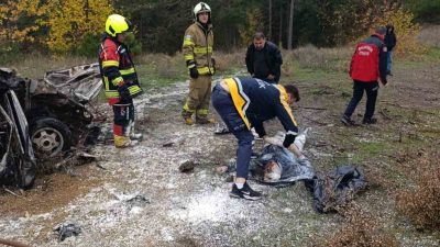 Balıkesir’in Sındırgı ilçesinde tır ile otomobilin çarpışması sonucu, 1 kişi