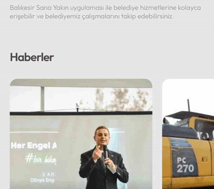 Balıkesir Büyükşehir’e ulaşmak bir tık kadar kolay Balıkesir Büyükşehir Belediye Başkanı Ahmet Akın’ın Balıkesirli hemşehrileri için hayata
