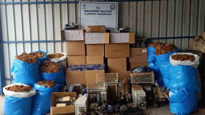 Balıkesir’in Gönen ilçesinde tütün ve tütün mamulü kaçakçılığına yönelik yürütülen