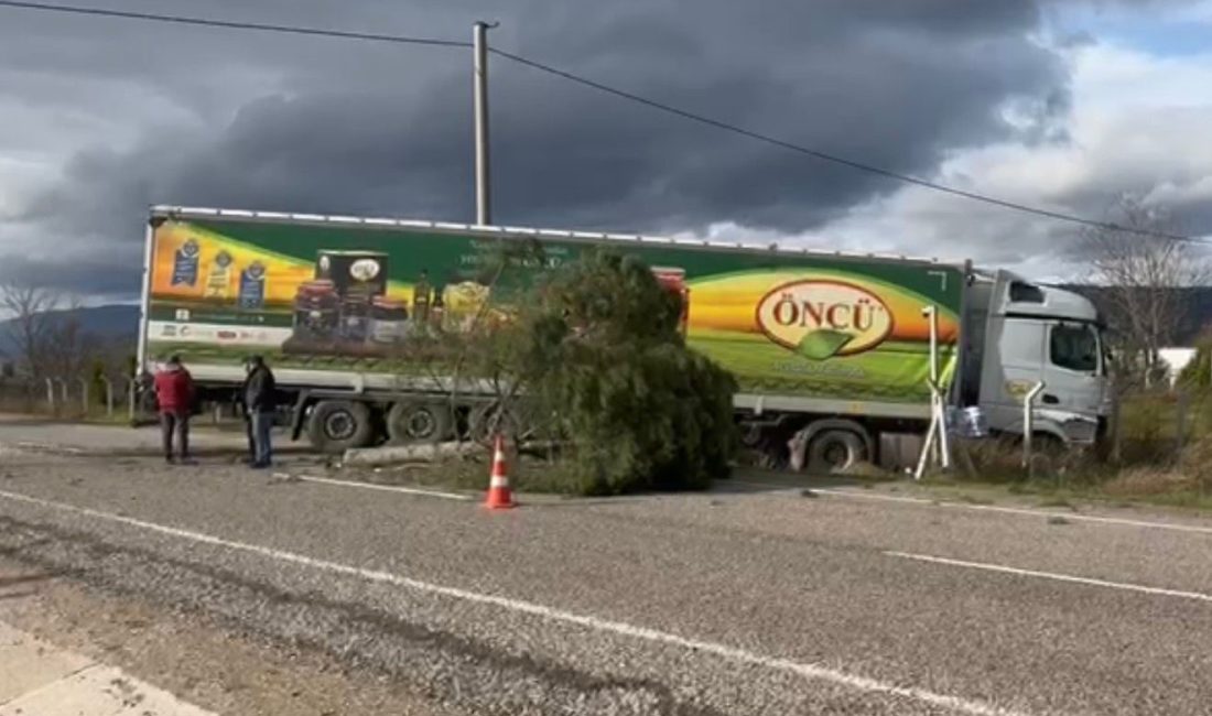 Gönen-Bandırma yolunda kontrolden çıkan tır şarampole savruldu Balıkesir’in Gönen-Bandırma karayolunda meydana gelen tek taraflı trafik kazasında bir