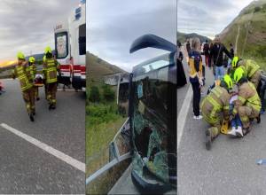 Balıkesir’in Susurluk ilçesinde İstanbul-İzmir Otoyolu’nda meydana gelen trafik kazasında yolcu