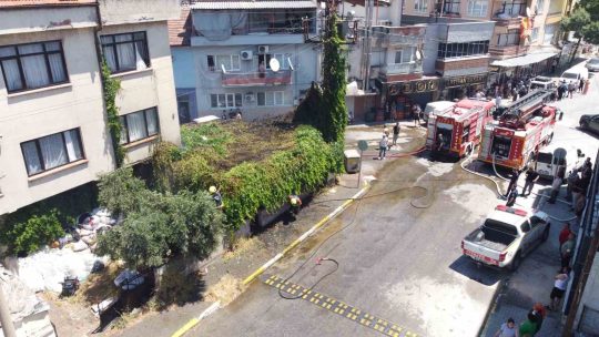 Balıkesir’de çardak yangını korkuttu Balıkesir’in Altıeylül ilçesinde bir evin bahçesindeki çardakta başlayan yangın paniğe