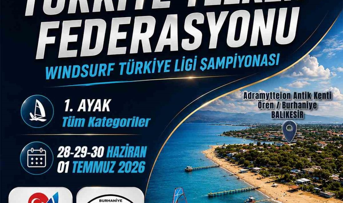 Burhaniye, rüzgar sörfüne hazırlanıyor Burhaniye ilçesi, ulusal ve uluslararası düzeyde önemli bir spor organizasyonuna