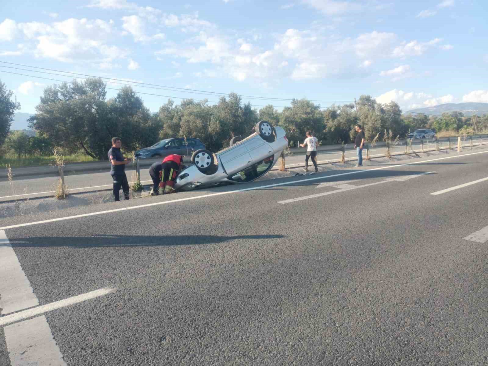 Balıkesir’in Havran ilçesinde bir otomobilin kontrolden çıkması sonucu meydana gelen