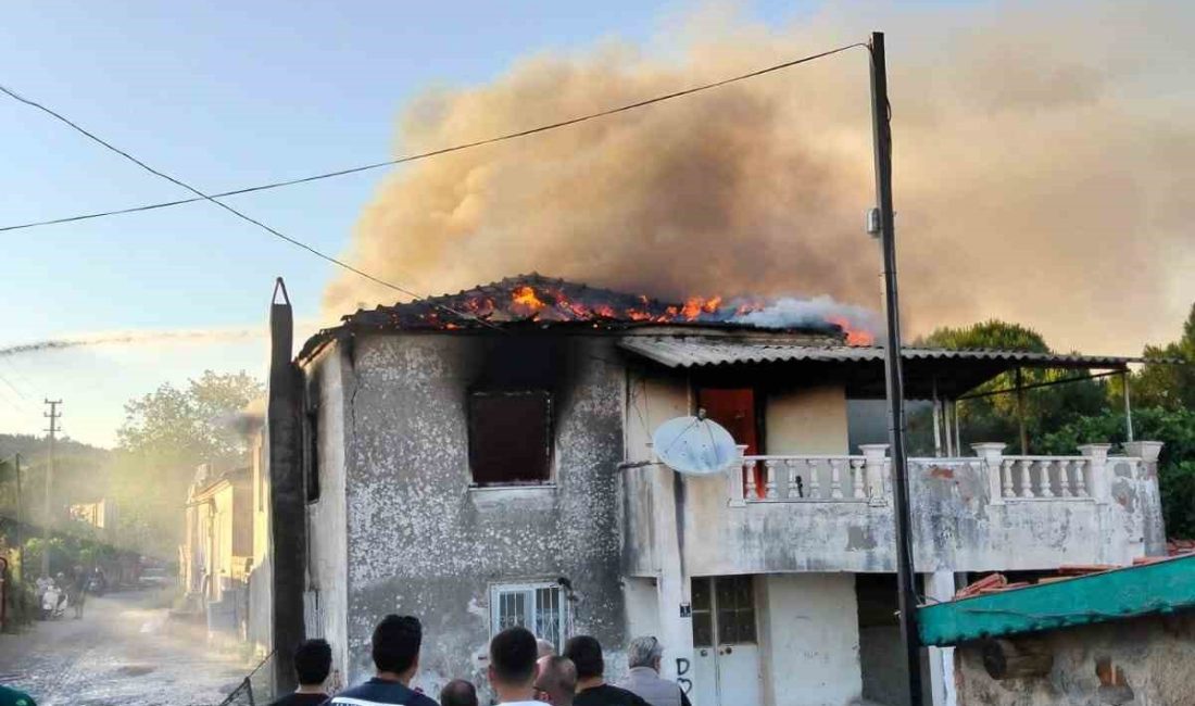 Balıkesir’in Ayvalık ilçesinde metruk bir evde yangın çıktı.
