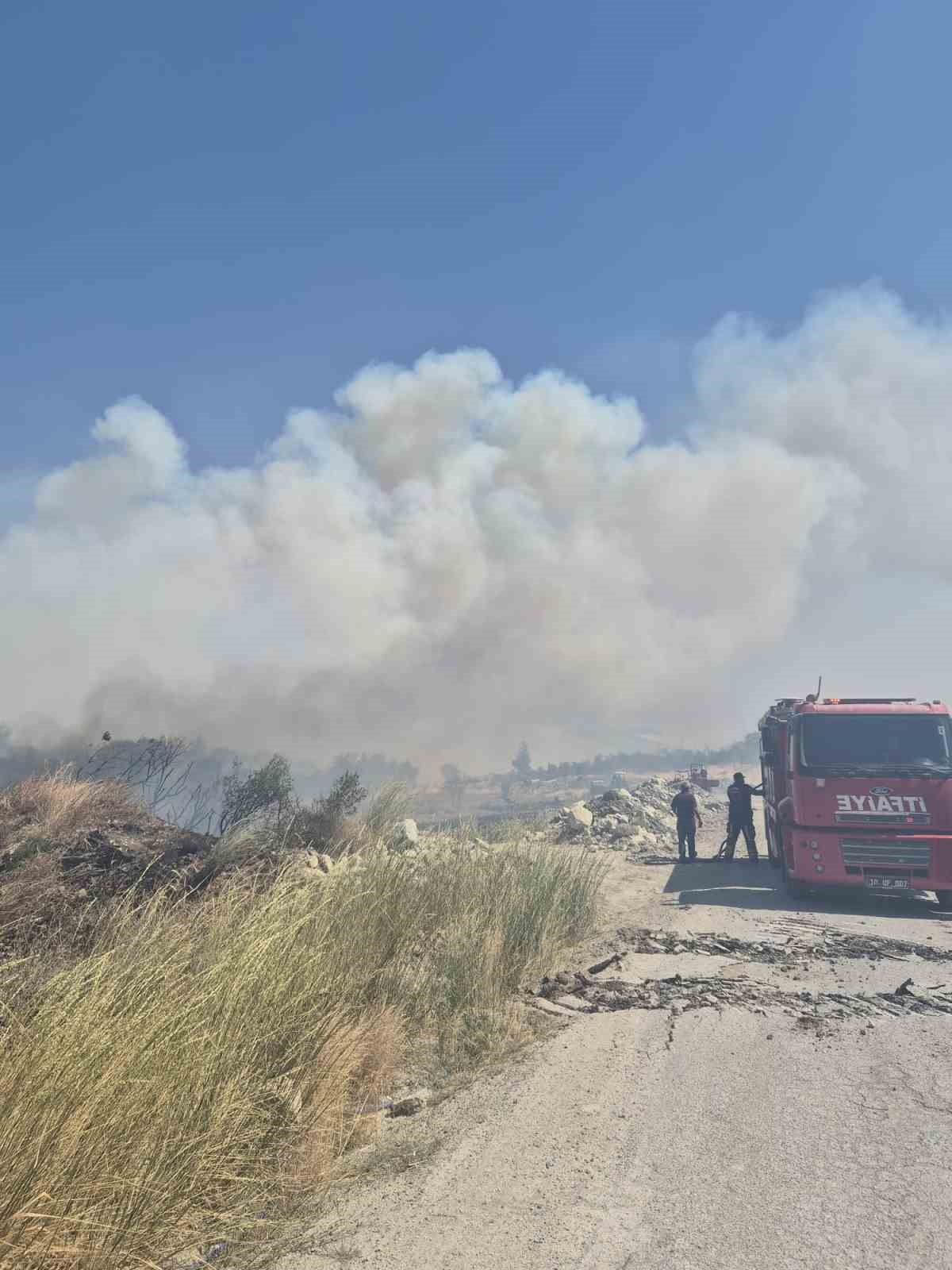 Balıkesir’in Bigadiç ilçesinde ormanlık alanda çıkan yangın, ekiplerin yaklaşık 3