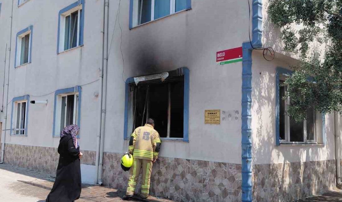 Balıkesir’in Gönen ilçesinde 3 katlı bir binanın giriş katında çıkan