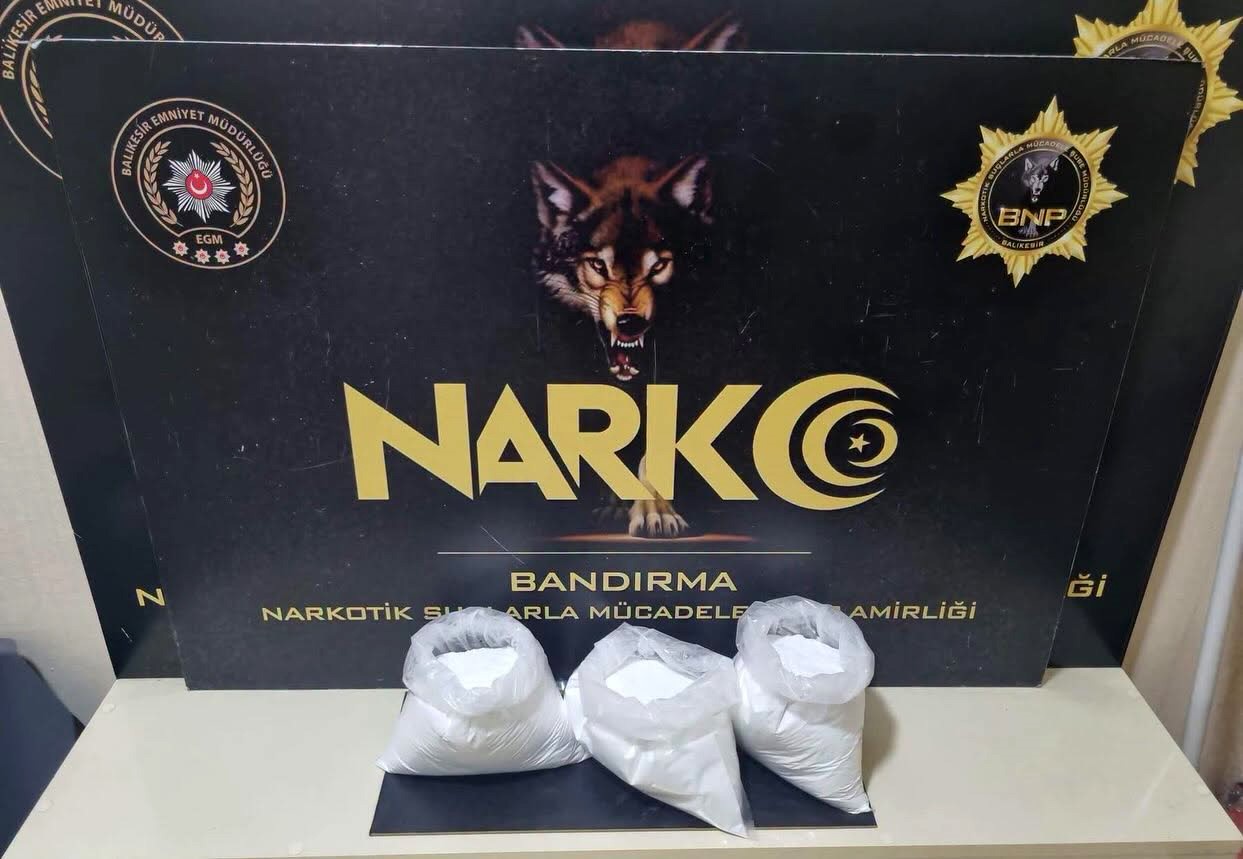 Bandırma İlçe Emniyet Müdürlüğü Narkotik Suçlarla Mücadele Büro Amirliği ekiplerince