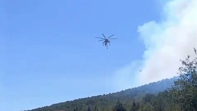 Balıkesir’de bir orman yangını daha Gömeç'te alevlerle mücadele devam ederken, Sındırgı ilçesinde de yangın çıktı.