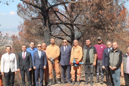 Hükümlüler ormanların yeniden yeşertilmesi için sahada Balıkesir'in Bandırma, Gönen, Manyas, Susurluk ve Erdek ilçelerinde, ormanların korunması,